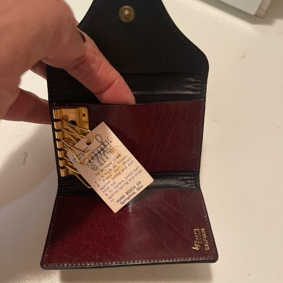 Bosca beautiful new keyholder with packets. seude with brown leather - Picture 10 of 10